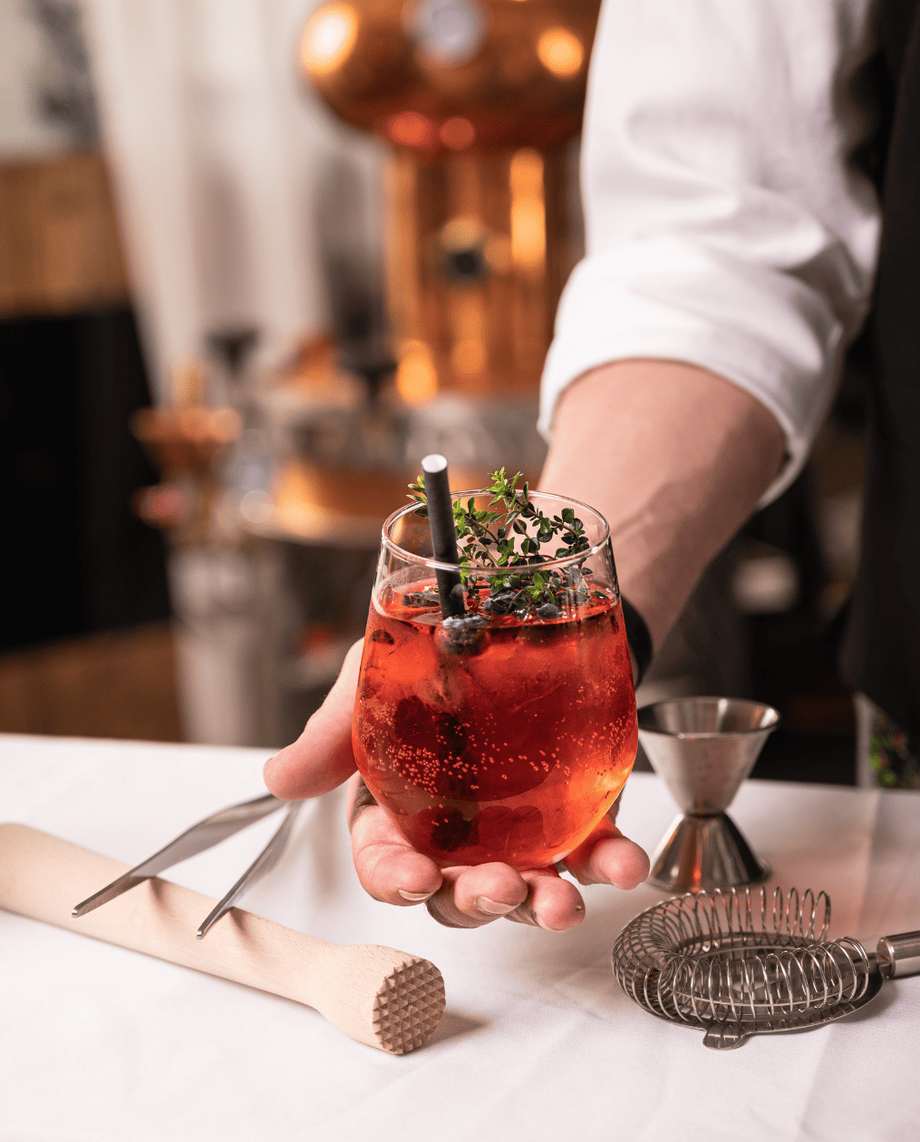 FiNK Sloe Gin Cocktail mit Schlehenbeeren – Waldviertel