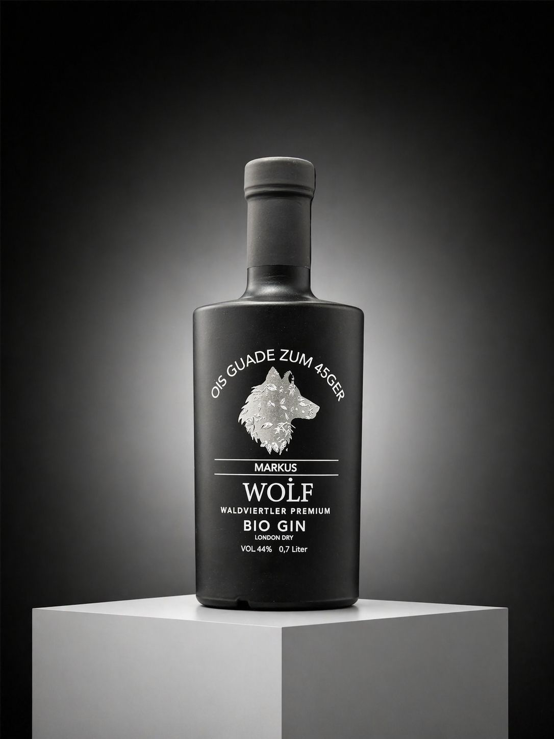 LuXX Black Edition Bio Gin mit Gravur – personalisiertes Geschenk