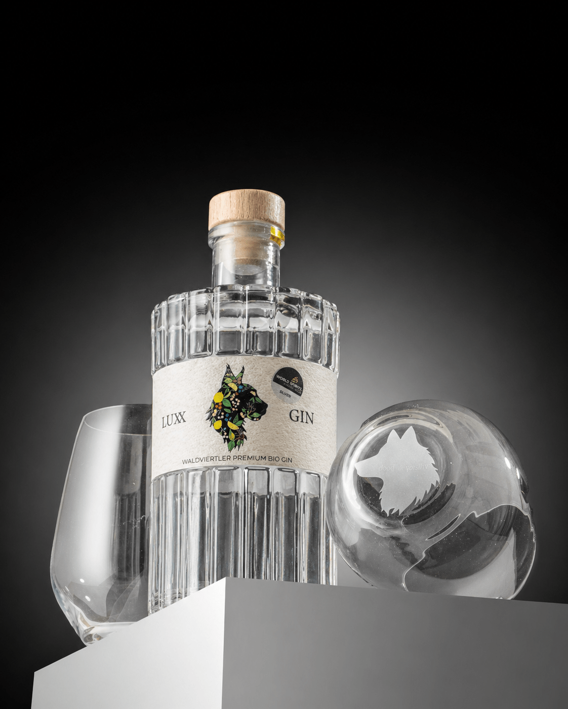 LuXX Signature Box Bio Citrus Gin mit gravierten Gläsern – Geschenkset