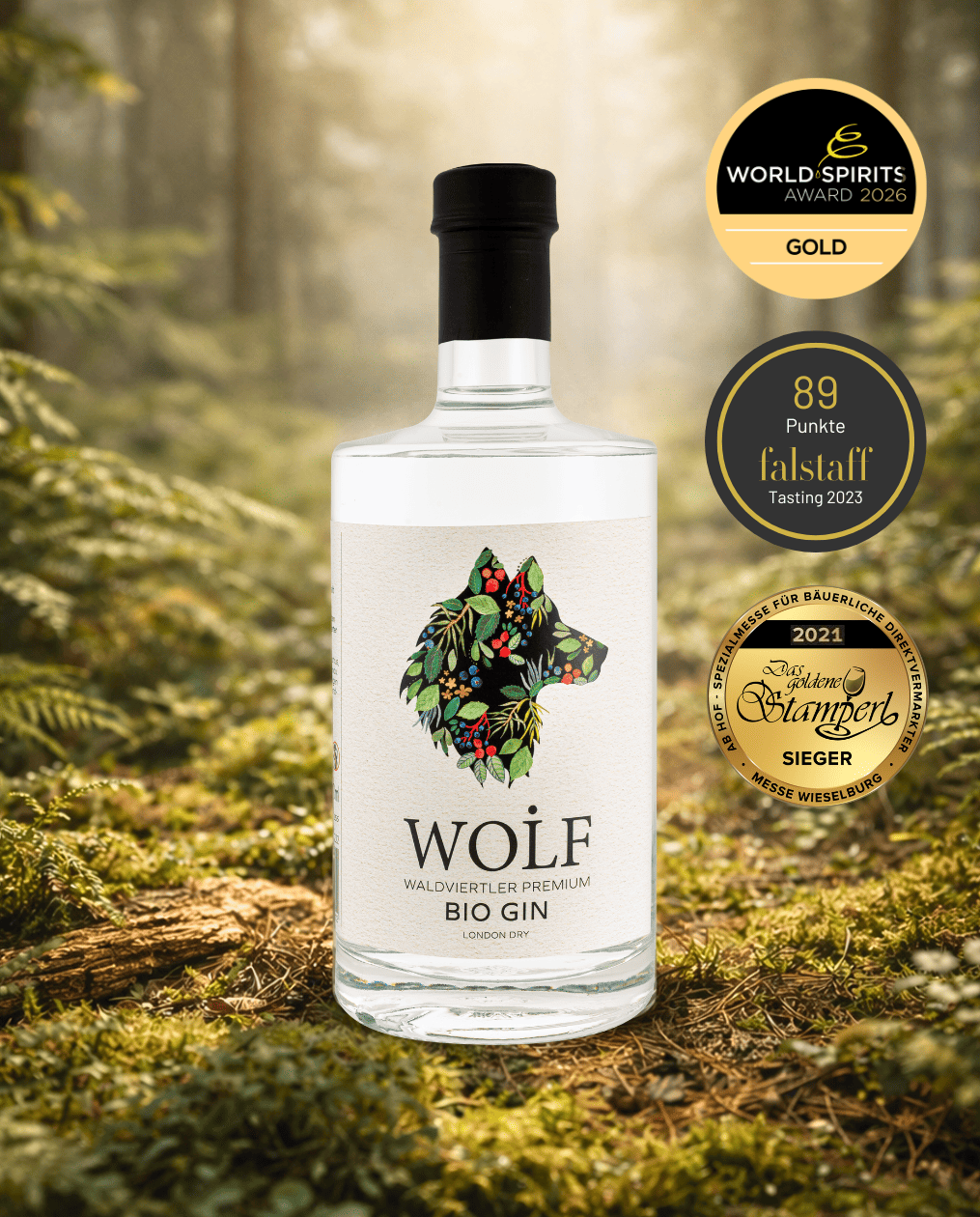 WOiF Bio Dry Gin Flasche Detail – handgemachter Gin aus Mistelbach