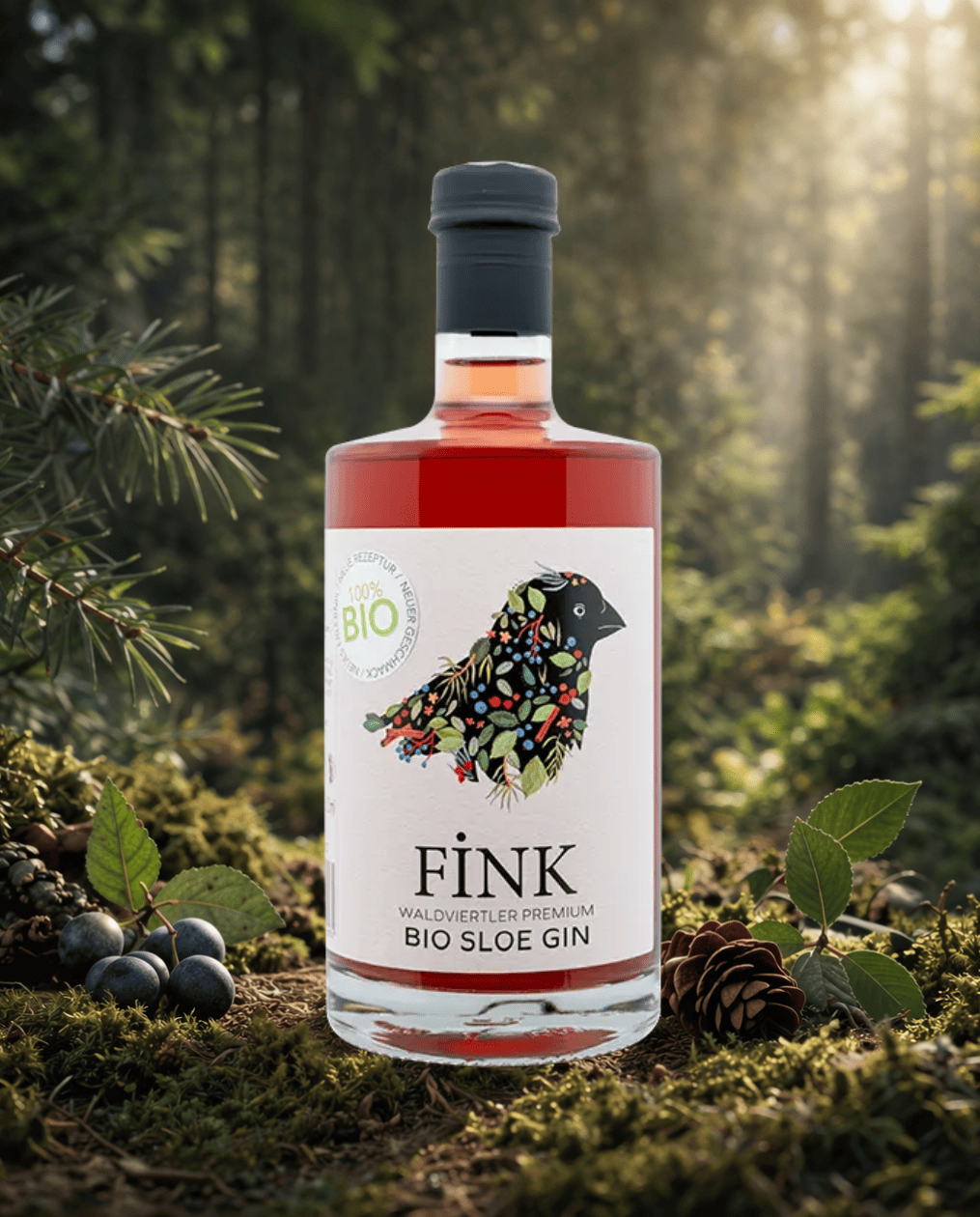FiNK Bio Sloe Gin 30% – Schlehengin aus dem Waldviertel, 500ml